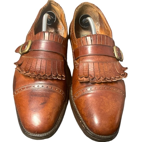 Cole Haan Bragano Italy Brown Leather Dainite Buckle Loafers Size 12 - Picture 2 of 10